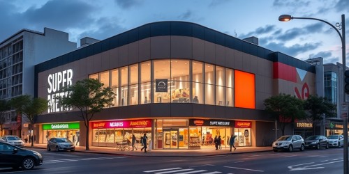 Como a identidade visual impacta fachadas de supermercado