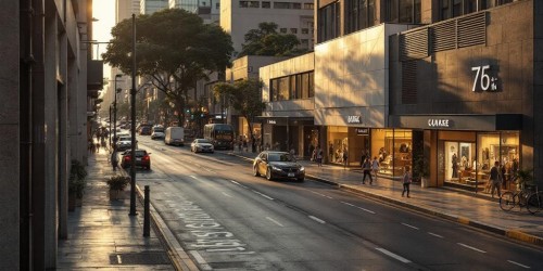 Tipos de fachadas para comércio na zona sul de São Paulo