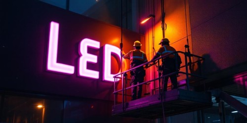 Etapas para instalar letreiro LED com segurança