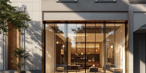 Fachada comercial com projeto e instalação completa