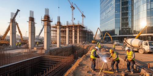 Etapas da construção de prédios comerciais do zero