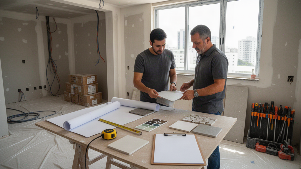 Materiais, equipe, prazos e impactos financeiros da obra