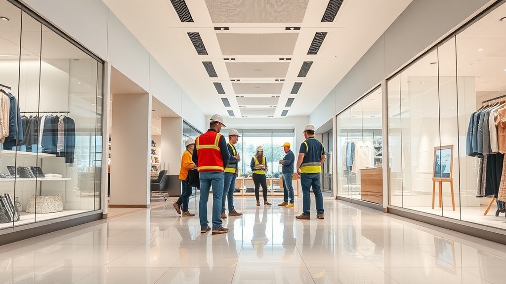 Panorama do projeto de reforma em lojas de shopping
