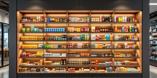 Display de chão MDF personalizado para destacar sua marca