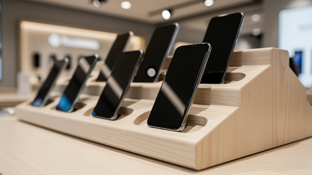 Como um display em MDF para celulares é pensado na prática