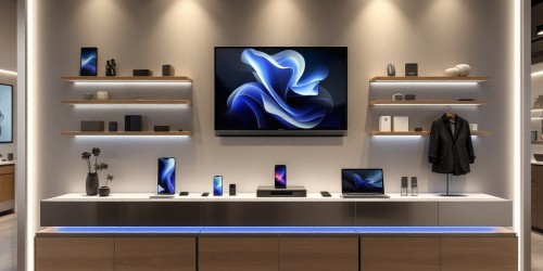 Expositor de celular em MDF para lojas de tecnologia