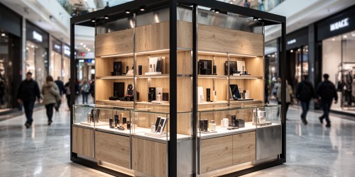 Ilha personalizada para shopping com design exclusivo