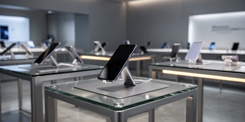 Expositores para celulares com design moderno e funcional