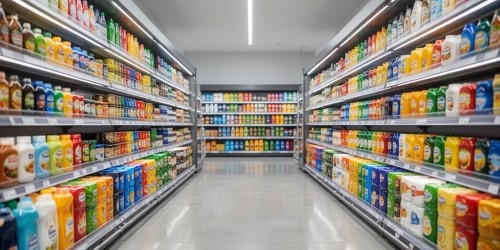 Prateleiras promocionais para supermercados e lojas