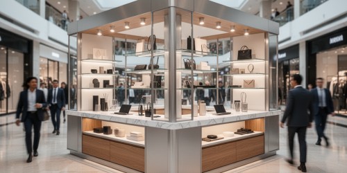 Ilha de shopping para franquias e redes de varejo