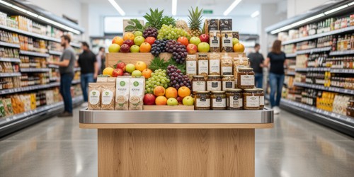 Material de ponto de venda para supermercados
