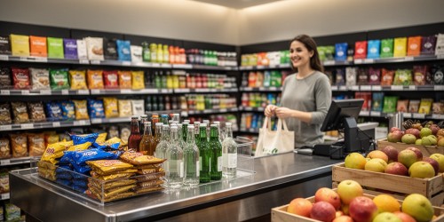 Material de ponto de venda para lojas de conveniência