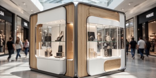Ilha de shopping com design funcional e moderno