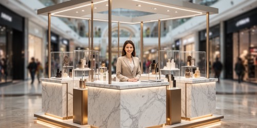 Ilha de shopping personalizada para destacar sua marca