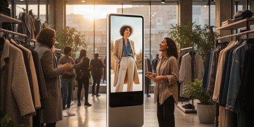 Quais benefícios o totem display fotográfico oferece ao varejo