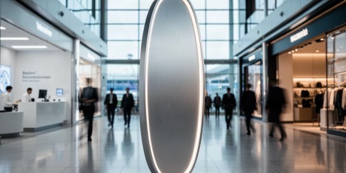 Quais segmentos utilizam totem elíptico com mais frequência