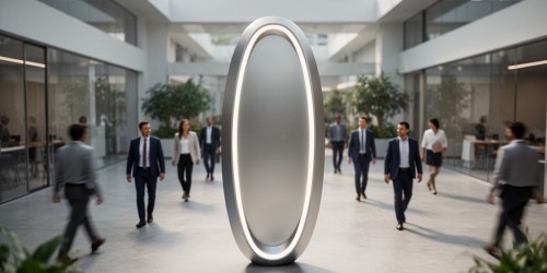 Como um totem elíptico melhora a comunicação visual