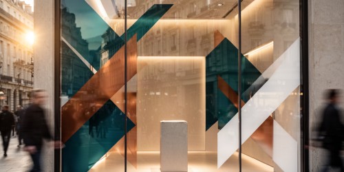 Adesivos de vitrine para campanhas de lançamento de produtos