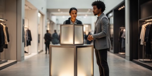 Como o totem cubo influencia a decisão de compra