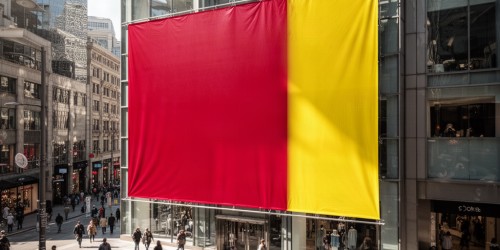 Quais cores aumentam o impacto de uma faixa promocional em lona