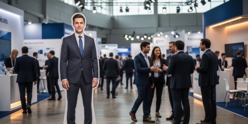 Por que empresas utilizam display em tamanho real em eventos