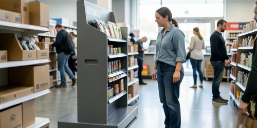 Onde o display em tamanho real gera mais resultados