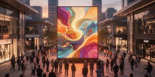 Onde o display em tamanho real gera mais resultados