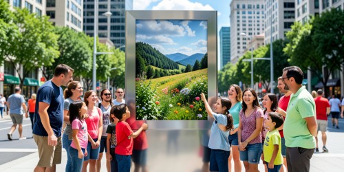 Por que o totem display fotográfico em tamanho real atrai mais público