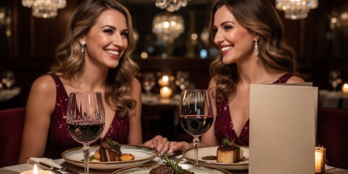 Aniversário com jantar harmonizado e carta de vinho