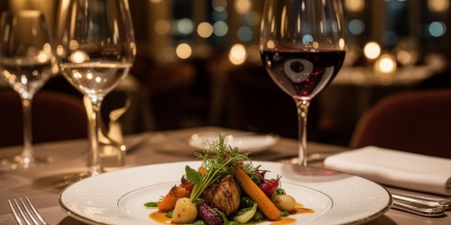 Festa de aniversário com menu especial e carta de vinho
