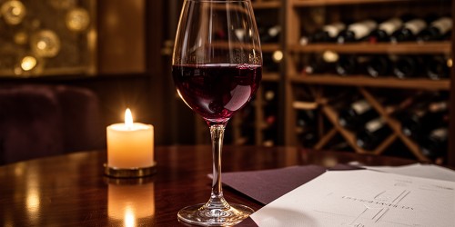 Carta de vinho selecionada para eventos especiais