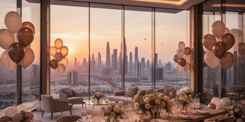 Espaço para festa de aniversário com vista panorâmica
