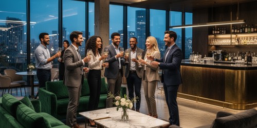 Espaço corporativo com locação para confraternizações