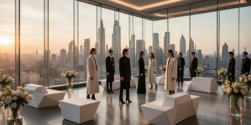 Espaços para eventos fashion com vista panorâmica