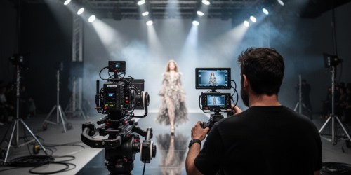 Produção audiovisual para desfiles de moda