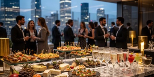 Festa corporativa all inclusive com gastronomia e bebidas