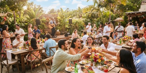 Espaço para confraternização all inclusive com música ao vivo