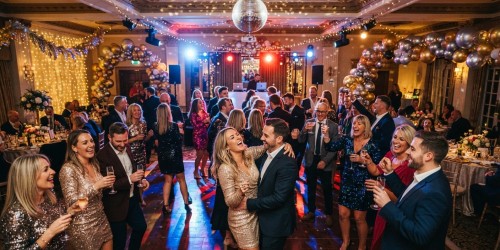 Espaço para festa de final de ano com pista de dança