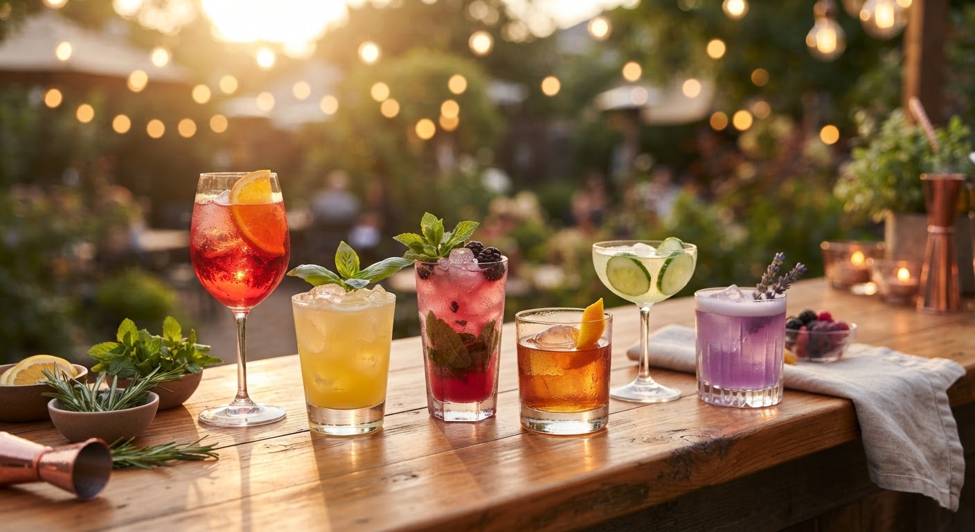 Bebidas, coquetelaria e duração do serviço