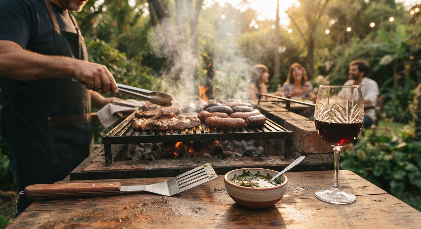 Temperatura, preparo e serviço da parrilla