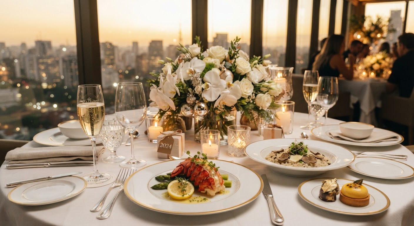 O que caracteriza um Réveillon gastronômico premium