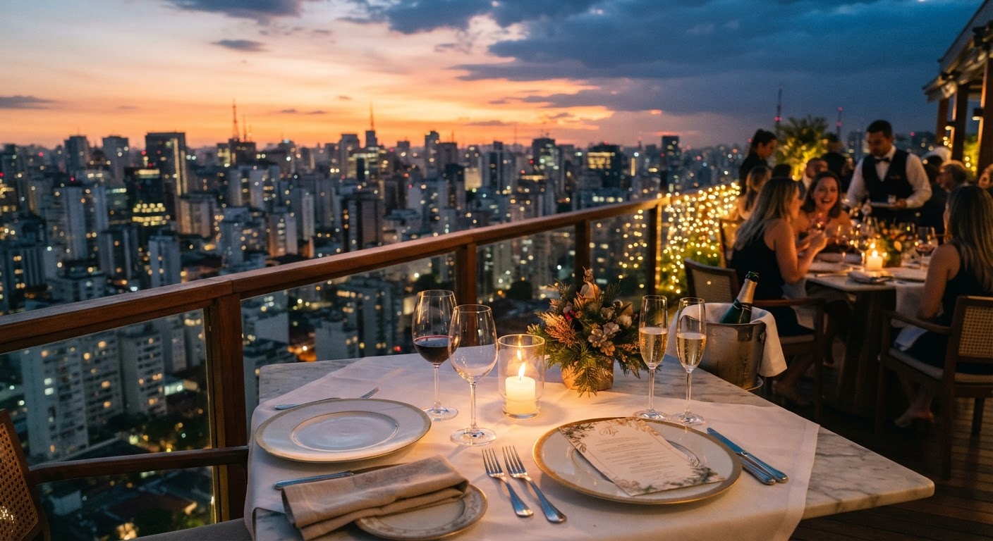 Restaurantes e hotéis com vista para a cidade
