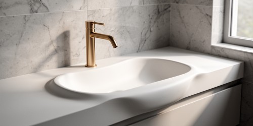 Cuba em Corian para projetos residenciais sofisticados