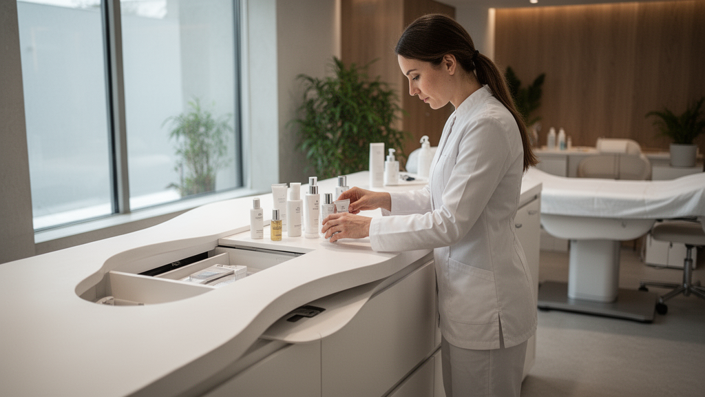 Mobiliário sob medida, planejado e autoral para serviços de estética
