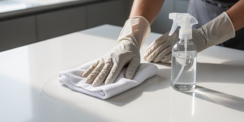 Como limpar corretamente uma pia de Corian sob medida
