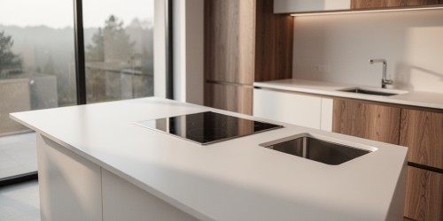 Bancada em Corian para ambientes residenciais sofisticados