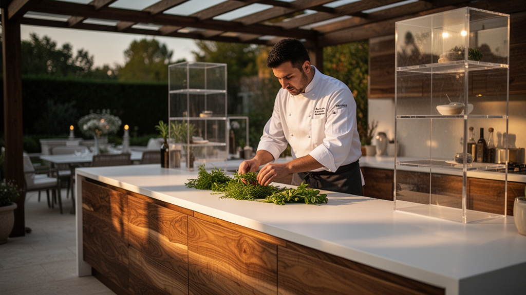 Materiais que fazem a diferença: madeira, acrílico e Corian® aliados à inovação
