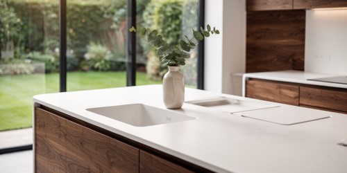 Bancada em Corian para cozinhas de alto padrão