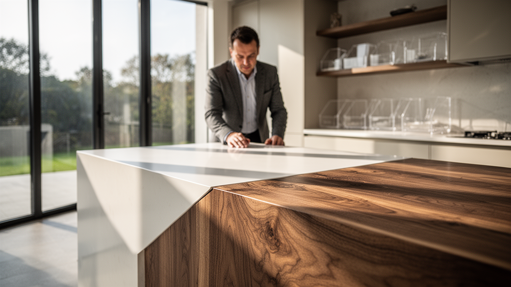 Materiais e tecnologias que transformam: Corian, madeira, acrílico e acabamentos