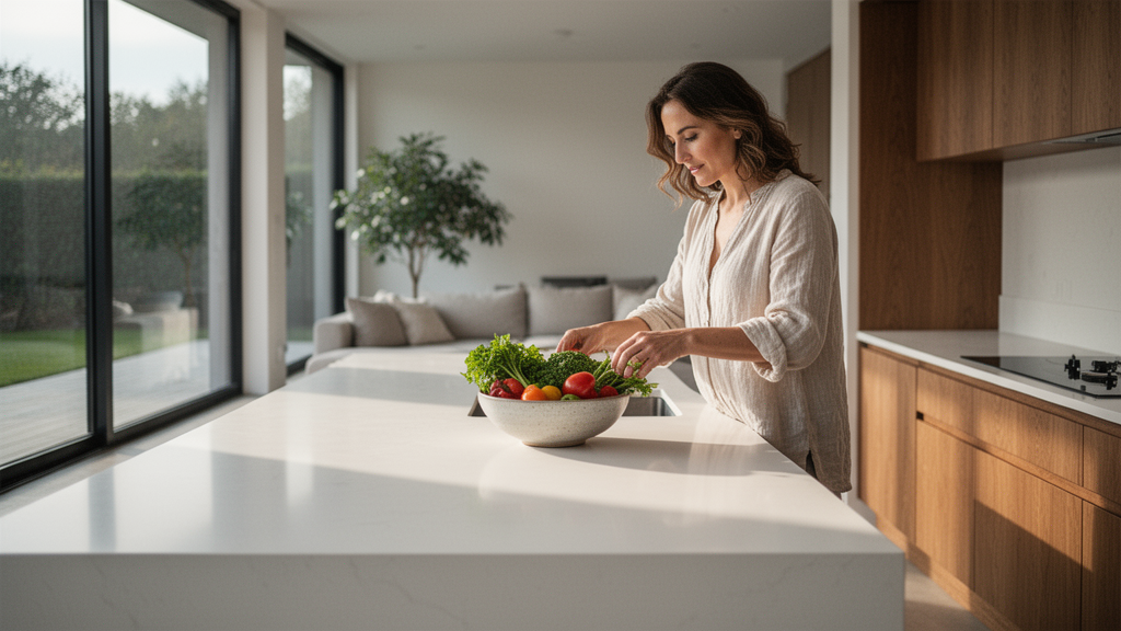 Cozinhas integradas e o papel da bancada em Corian